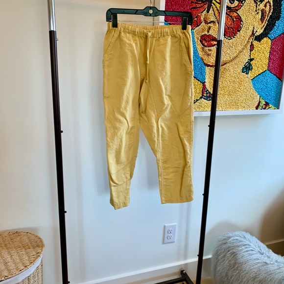 PLANET BLUE Cropped Drawstring Cotton Joggers (XS) - Picture 5 of 6